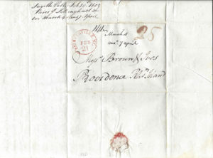 1809 Tillinghast-Brown & Ives letter - opened